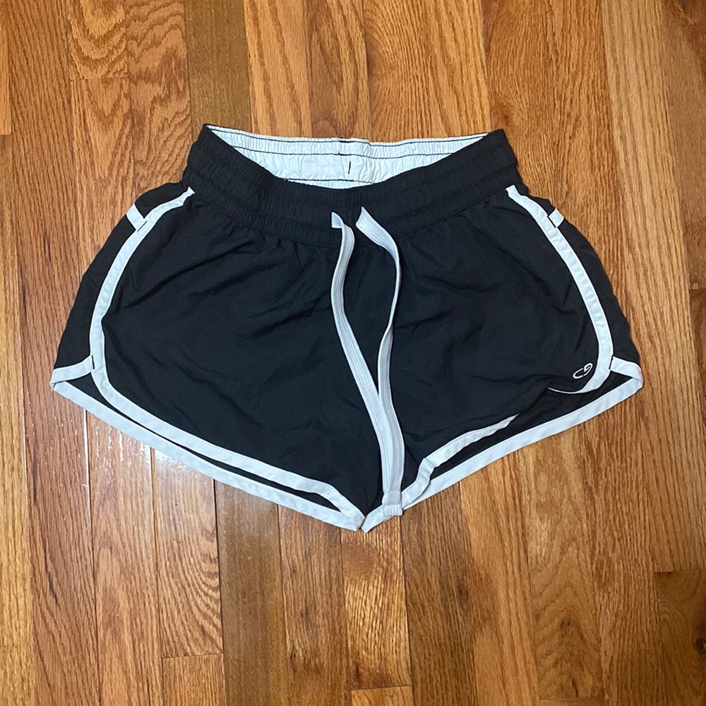 Classic Black Champion Running Shorts Size M